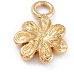  Arany Színű Nemesacél Virág Charm