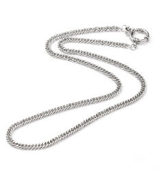  Ezüst Színű Nemesacél Charm Nyaklánc - gyongykavics - 7 000 Ft