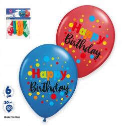  Vegyes színes Lufik Happy Birthday felirattal