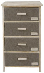 AdTrend Comoda lemn maro textil maro negru 40 x 29 x 73 cm (120286) Comoda