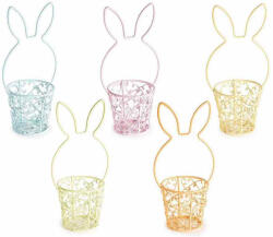 Decorer Set 5 cosulete Paste metal multicolor Ø 6 cm x 17.5 H (A53.34.32)