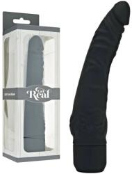  Вибратор с мултивибрации и релефни вени, 21см. - Get Real Classic Black (D-234547)