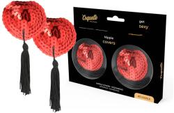  Пастиси за зърна с пискюли, самозалепващи - Nipple Covers Red (D-226927)