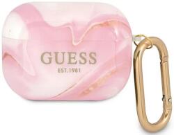 Guess Husă Guess GUAPUNMP pentru AirPods Pro, roz, Marble Collection (GUAPUNMP)
