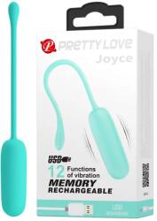  Вибриращо яйце с 12 режима, гладка повърхност - Joyce Turquoise (DEBRA01234)