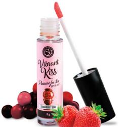  Гланц за устни, вибриращи целувки, ягодова дъвка - Secret Play Lip Gloss 6ml (D-218077)