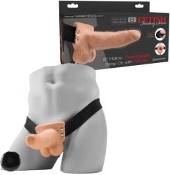  Пенис колан, 10 вибро режима и дистанционно, 17, 8см. - Hollow Strap-On (D-236547)