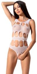  Боди с интимен отвор, секси разрези - BS083 Body White S/M/L (D-227389)