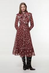 Karen Millen XC24103 Karen Millen Ruha MIDI Pöttyös Fodros (52) M