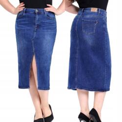 M. Sara Karcsúsító Farmerszoknya Elasztikus Kényelmes MIDI 42 xl