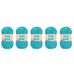 Nako Panda 3124 Türkizkék 5 x csomag (100gr/120mt) (3124)