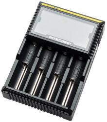 NITECORE Incarcator universal acumulatori x4 LCD 100-240V 12V NITECORE Digicharger D4EU (Digicharger D4EU) - habo Incarcator baterii