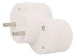 Pawbol D. 3802 Conector AC supply splitter Layout 2P Type round white 16A PAWBOL (PD.3802) - habo