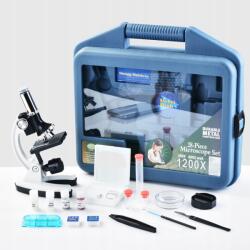  Optikai Mikroszkóp Zoom 1200X Laboratóriumi Szett 3 Objektív Akcesoria (1200X)