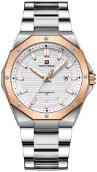 Curren Мъжки часовник Naviforce Jecoral, Неръждаема стомана, Сребрист / Златист (NAVIFORCE-9200S-SILVER-GOLD) Часовници