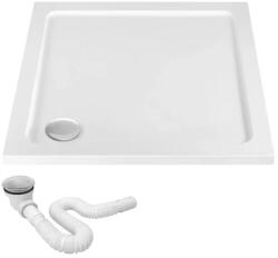 Rea Cadita de dus cu ventil crom Rea Savoy 90x90 cm alb (REA-K1907)