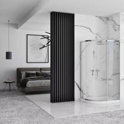 Rea Cabina dus cu cadita semirotunda Rea Look cu doua usi culisante 80x80 crom lucios (KPL-10005)