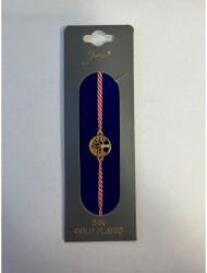 Flippy Bratara Placata cu Aur 24k, Jolie, Model Copac, Martisor Bratara, cu Snur Rosu, Auriu (teo-165472)