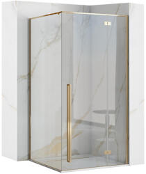 Rea Cabina de dus Fargo cu cadita alba 90x90 cm auriu (KPL-K4903)