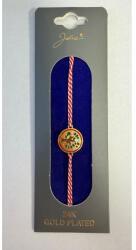 Flippy Bratara Placata cu Aur 24k, Jolie, Model Copacul Vietii, Martisor Bratara, cu Snur Alb Rosu, Auriu (teo-165692)