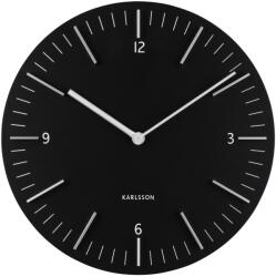 Karlsson Kerek falióra fekete nappaliba, konyhába modern loft Detailed XX (KA5782BK)
