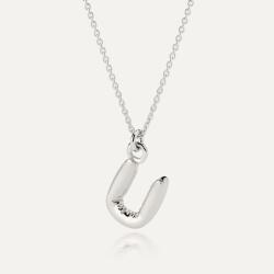 Giorre Nyaklánc felfújható U betűvel, 925 ezüst, platina bevonattal hossza 45 cm