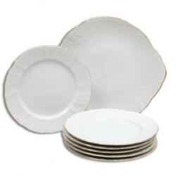Moga Porcelain Manufactures Serviciu Tort 7 piese Berlin Premium Rand Aur
