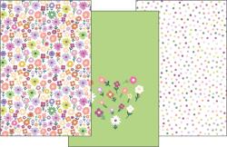 FARO 3 db törölköző készlet 40x60 cm - Virágok (F-26216)