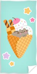 Carbotex Pamut frottír törölköző 70x140 cm - Pusheen kitty Édes, mint a fagylalt (T-040732)