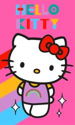 Carbotex Pamut frottír törölköző 30x50 cm - Hello Kitty Rainbow (T-040329)