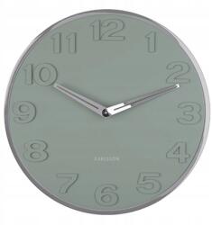 Karlsson Zöld falióra nappaliba, konyhába modern New Original Numbers XX (KA5759GR)