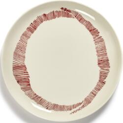 Serax Farfurii pentru mic dejun Feast, 22, 5 cm, alb-roșu, 2 buc (B8921005C)