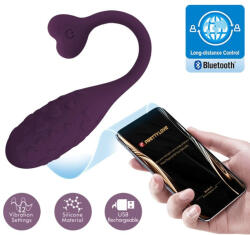 Pretty Love - app-os vezérlésű vibráló tojás, lila