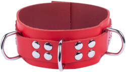The Red Prémium vörös bőr nyaklánc - érzéki kiegészítő