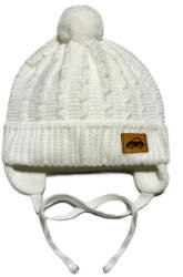  Minimanó Kötős Autó Mintás Fiú Kötött Sapka (40-42) - fehér autó
