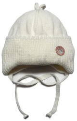  Minimanó Kötős Pillangós Kötött Lány Sapka (38-40) - Ekrü