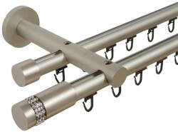 Casa Deco Logistics Galerie metal dubla PICIOR UNIVERSAL TEAVA PROFIL - XANTOS19/19 - CROM MAT Suport draperie