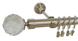 Casa Deco Logistics Galere simpla KULA CRYSTAL /25 - INOX Suport draperie