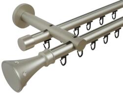 Casa Deco Logistics Galerie metal dubla PICIOR UNIVERSAL TEAVA PROFIL - CARTER 19/19 - CROM MAT Suport draperie