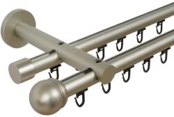 Casa Deco Logistics Galerie metal dubla PICIOR UNIVERSAL TEAVA PROFIL - TODI MAX19/19 - CROM MAT Suport draperie