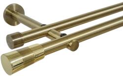 Casa Deco Logistics Galerie dubla picior universal fara inele prindere perete valeo 19/19 mm aur antic Suport draperie