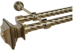 Casa Deco Logistics Galerie TWIST dubla VERDI fara inele 19/19 mm - aur antic Suport draperie