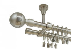 Casa Deco Logistics Galerie dubla james prindere tavan 19 mm inox Suport draperie