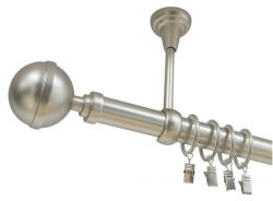 Casa Deco Logistics Galerie simpla tavan KULA LUX - 25mm - CROM MAT Suport draperie