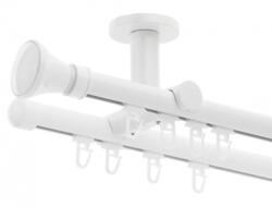 Casa Deco Logistics Galerie dubla tavan Prince profil alb lucios 19mm/19mm Suport draperie