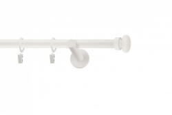 Casa Deco Logistics Galerie SIMPLA PRINDERE PERETE PICIOR UNIVERSAL 19 mm FLATT BAL ALB Suport draperie