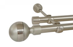 Casa Deco Logistics Galerie dubla fara inele JAMES 19 mm CROM MAT Suport draperie