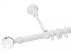 Casa Deco Logistics Galerie simpla Kula crystal alb lucios 19mm Suport draperie
