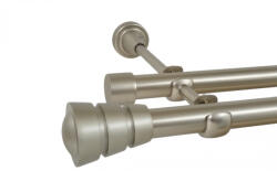 Casa Deco Logistics Galerie dubla fara inele CORSO 19 mm CROM MAT Suport draperie