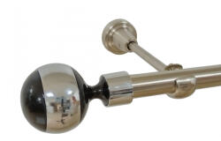 Casa Deco Logistics Galerie simpla fara inele kula negru 19 mm INOX Suport draperie